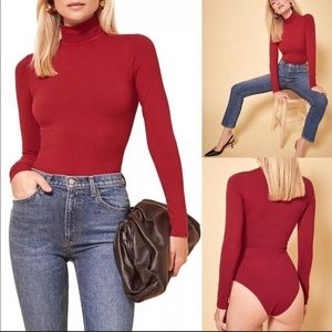 Reformation Navia turtleneck bodysuit